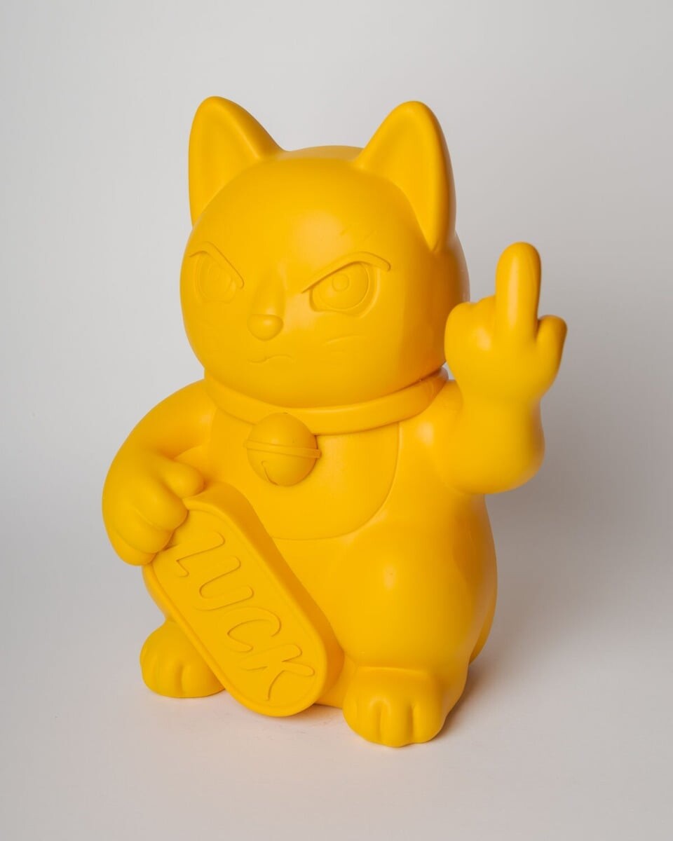 Blogo - Figur - Maneki - Gul - Large