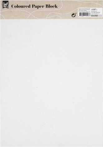 Farvet Papir Blok - 24X34 Cm - 120-220 G - Pastel Farver - 24 Ark