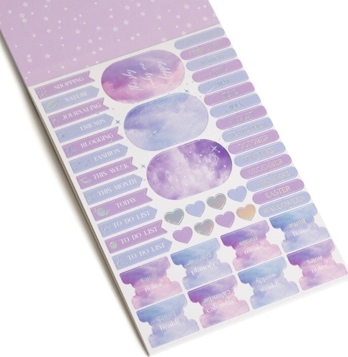 Craft Id - Journaling Designpapir Blok - A5 - 24 Ark - Lilla