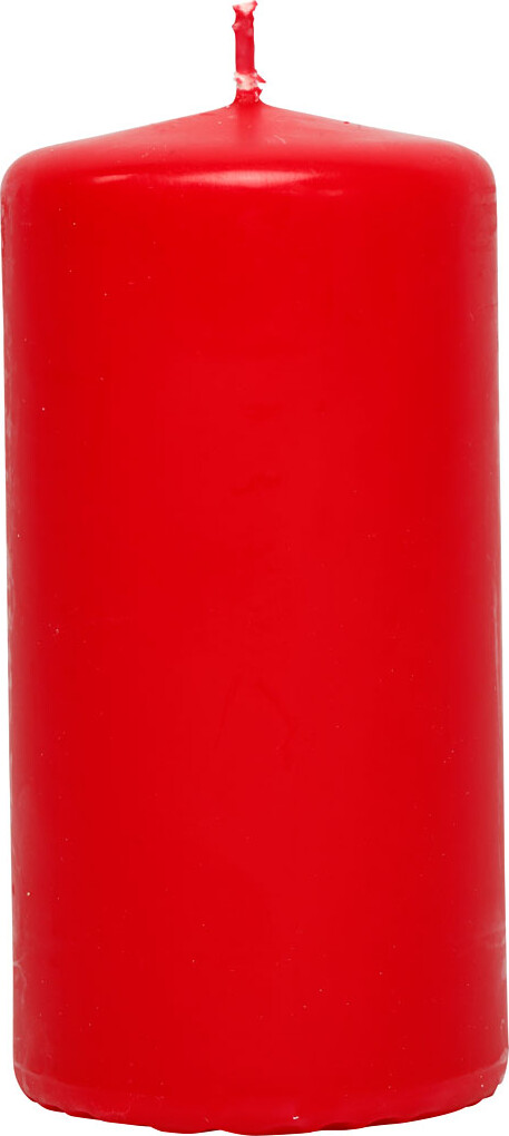 Bloklys - H 100 Mm - Ø 50 Mm - Rød - 6 Stk