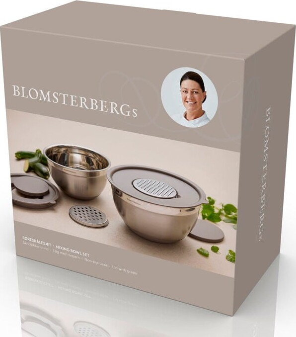 Blomsterbergs - Røreskålesæt - 8 Dele - 3 5 Liter - Latte