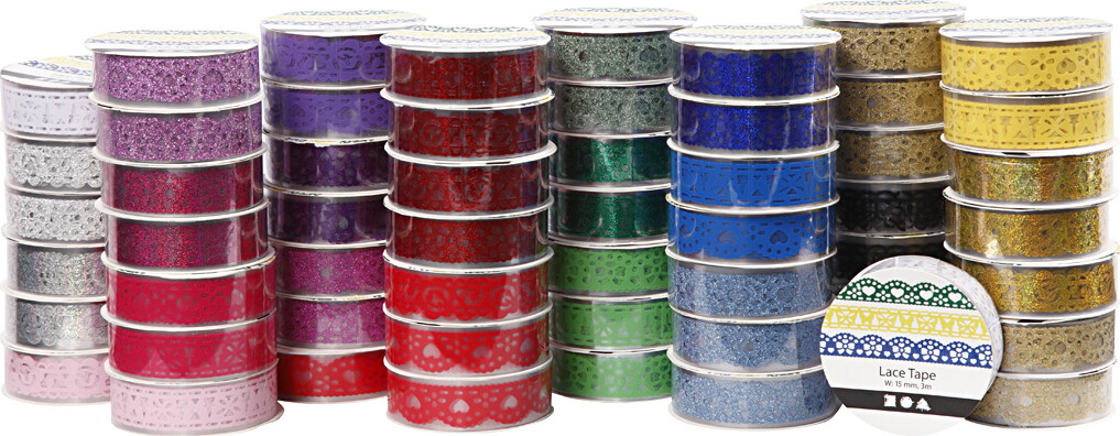 Blondetape - B 15 Mm - Assorteret - 56X3 M