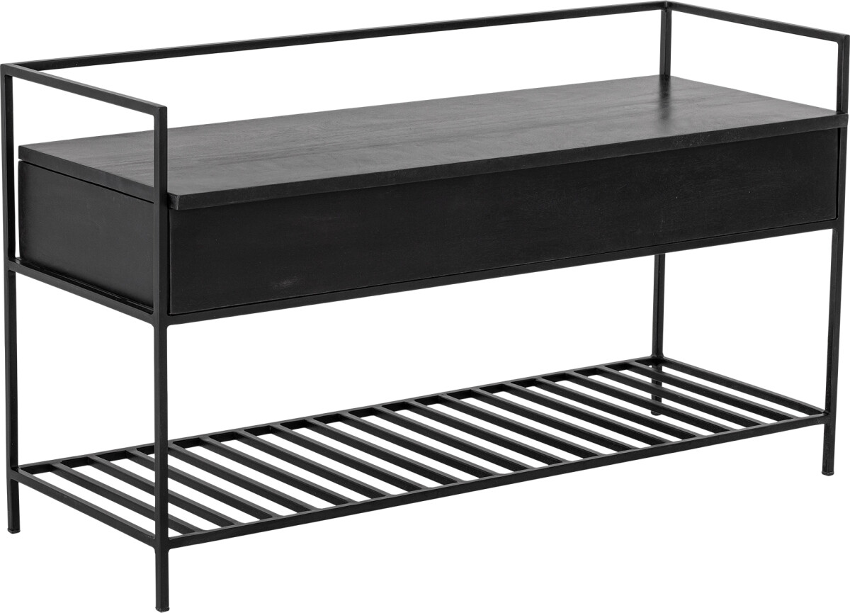 Bloomingville - Abelone Bænk - Sort - Mango Træ - Indendørs