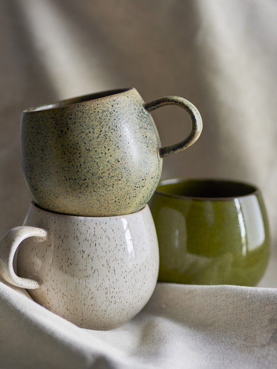 Bloomingville - Addison Krus - Grøn - Stentøj - Sæt Med 3 Stk