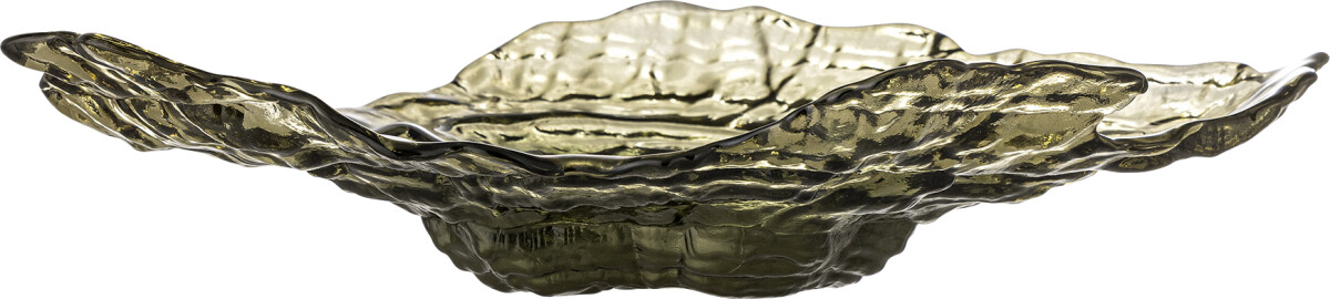 Bloomingville - Aiku Skål - Grøn - Glas - L 38 Cm