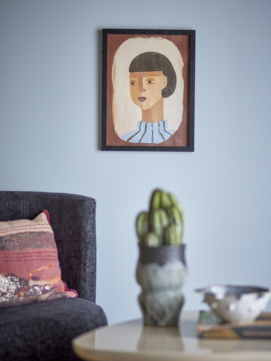 Bloomingville - Amanda Plakat Med Ramme - Multifarvet - Fyrretræ