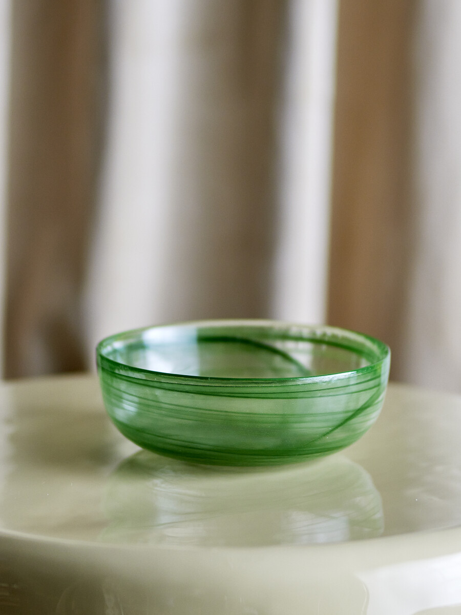 Bloomingville - Amelie Skål - Grøn - Glas - 21 5 Cm
