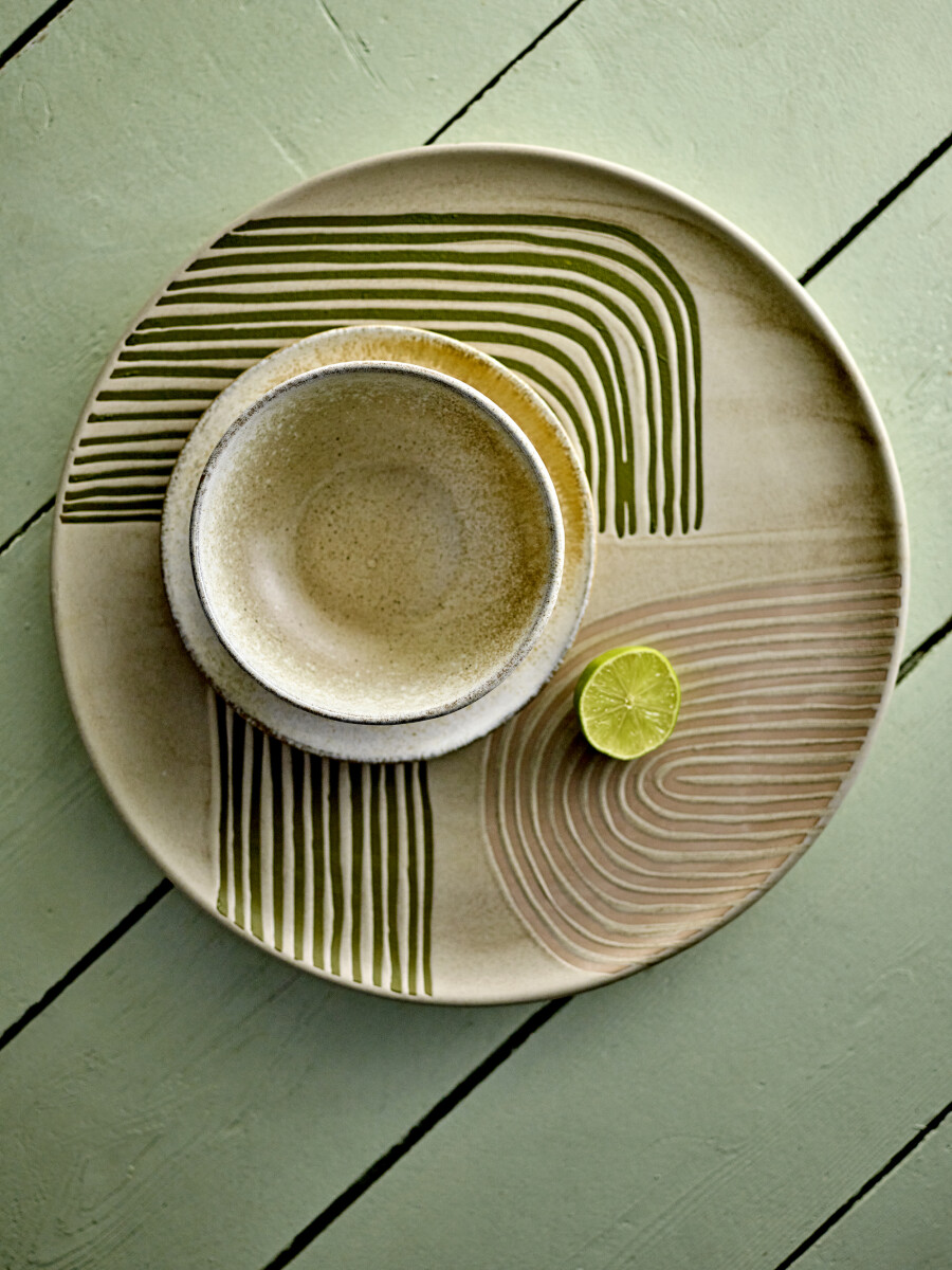 Bloomingville - Amica Serveringsfad - Rosa - Stentøj Keramik