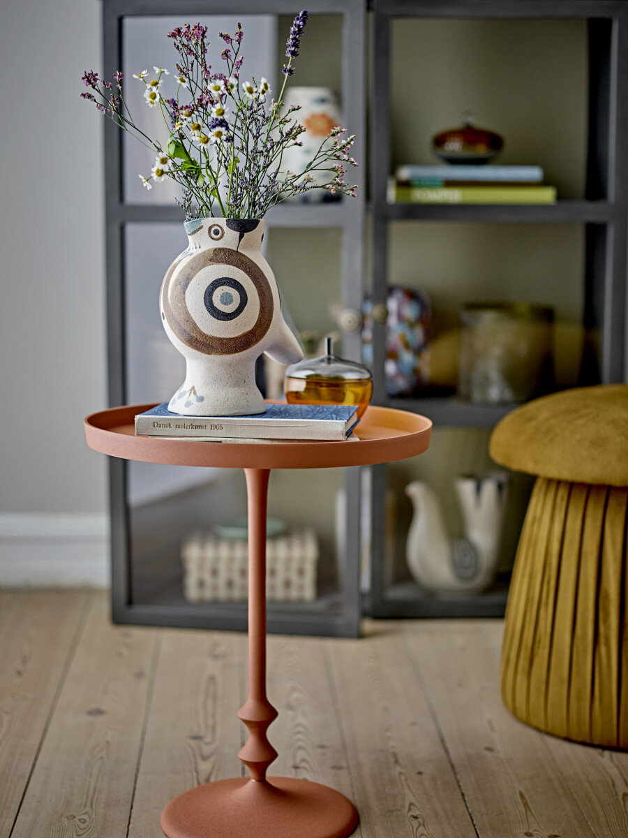 Bloomingville - Anjou Sidebord - Orange - Aluminium - Rundt