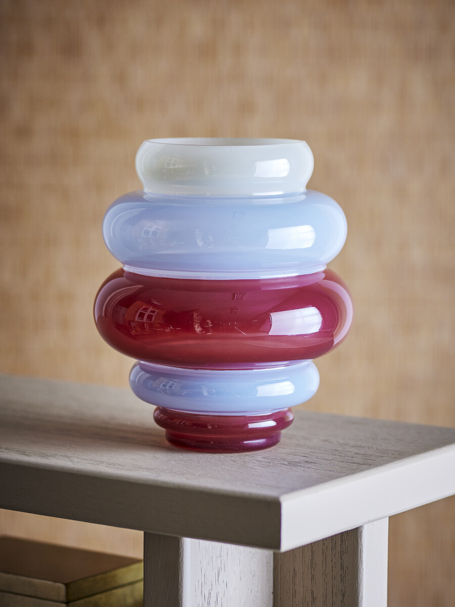 Bloomingville - Annhelene Vase - Multifarvet - Glas - H 24 Cm