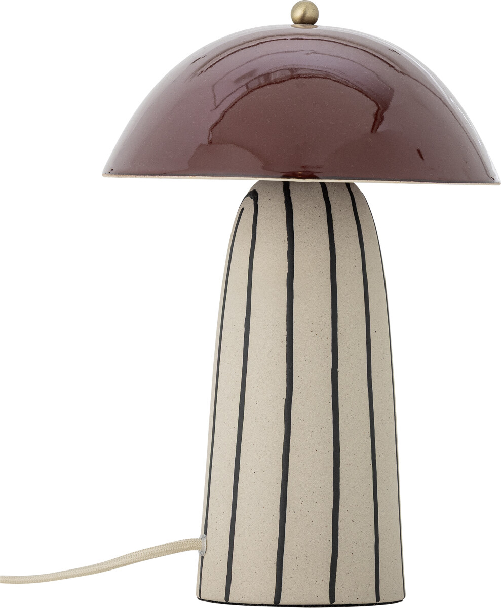 Bloomingville - Arvid Bordlampe - H 32 Cm - Stentøj Keramik - Rød