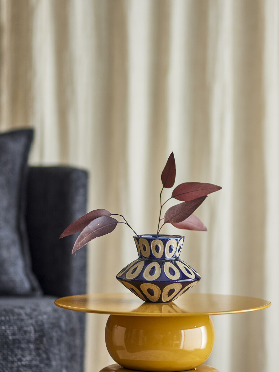 Bloomingville - Bashir Vase - Blå - Stentøj