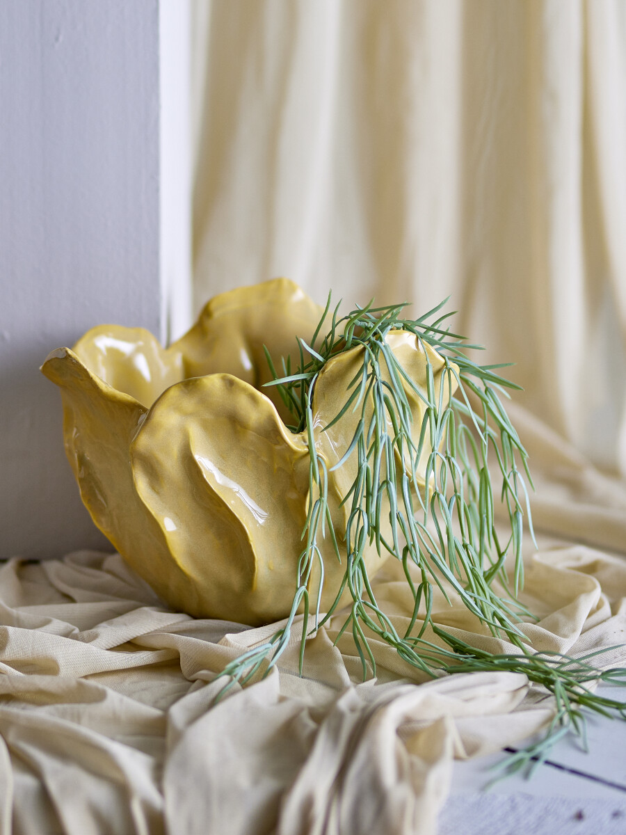 Bloomingville - Bastien Skål - Gul - Stentøj Keramik