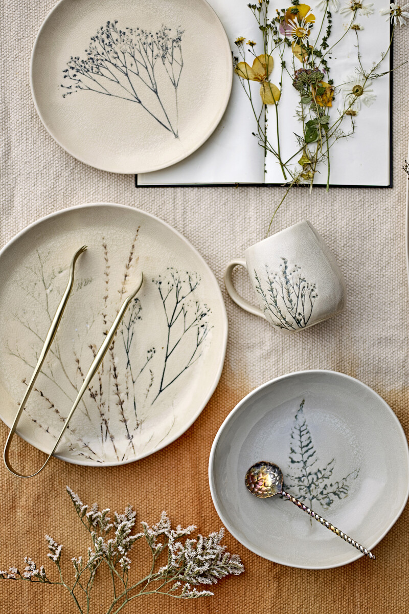 Bloomingville - Bea Dyb Tallerken - Natur - Stentøj Keramik - 4 Stk