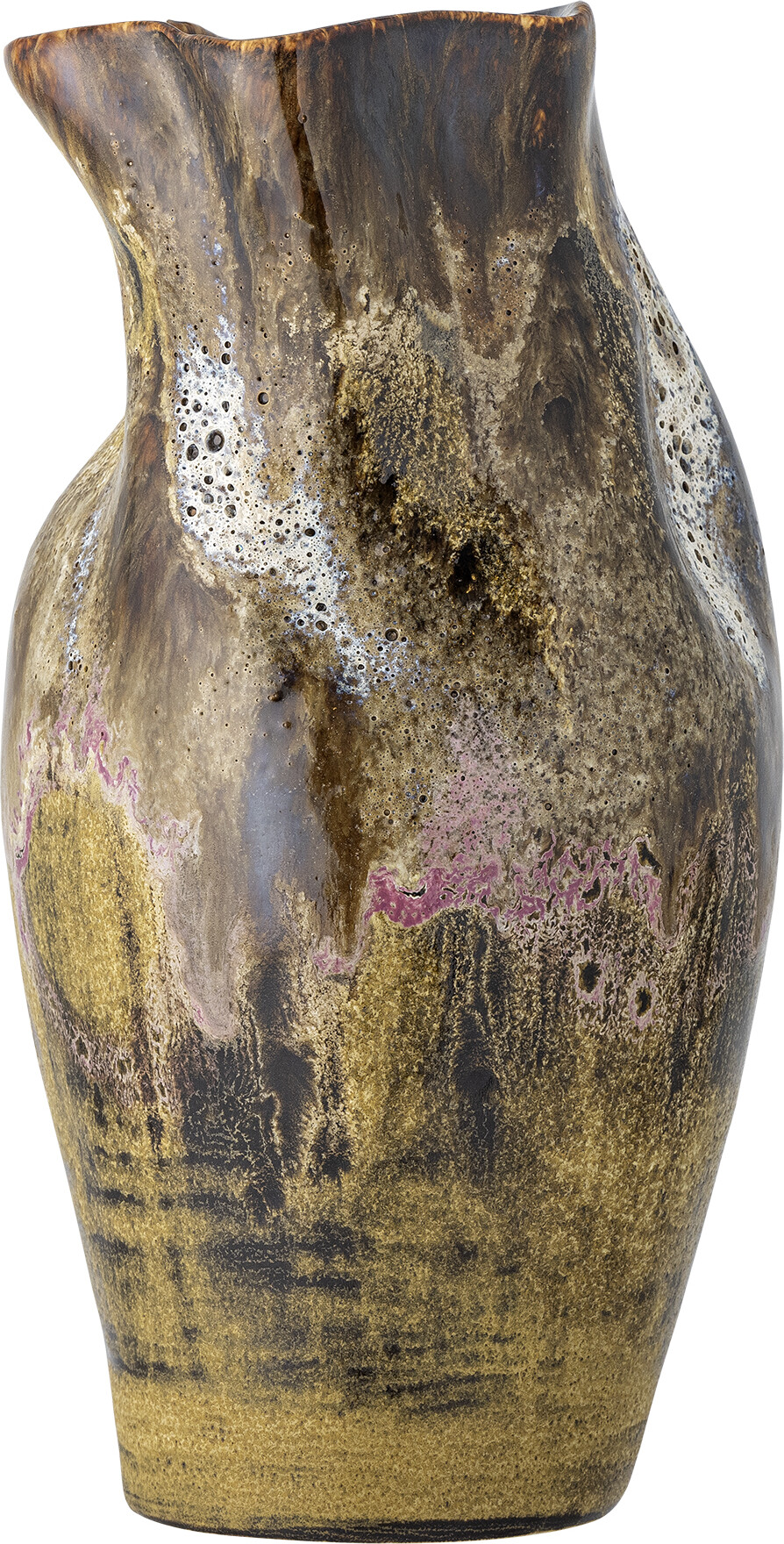 Bloomingville - Benoit Vase - Brun - Stentøj Keramik - H 26 Cm