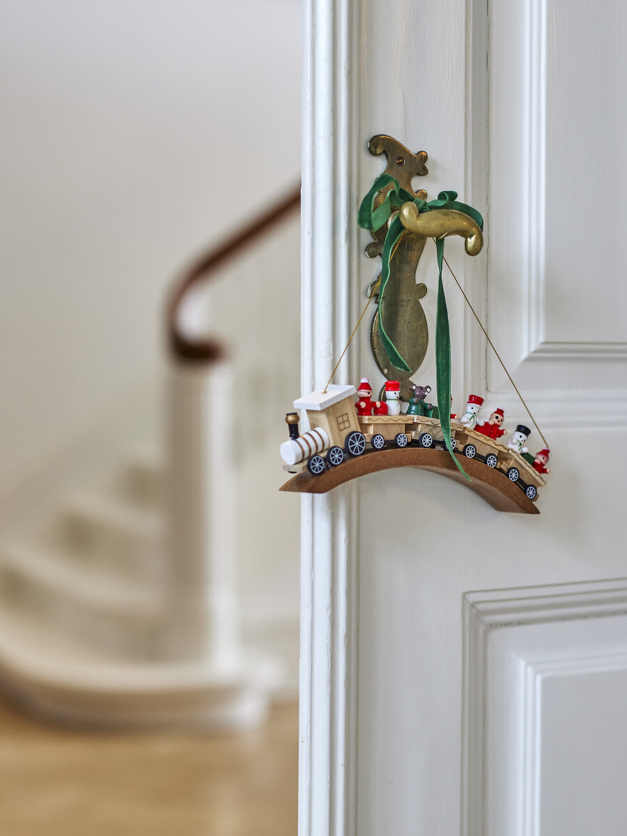Bloomingville - Bertie Juleornament - Tog - Rød - Birk