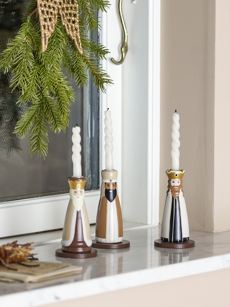 Bloomingville - Betiel Julelysestage - Natur Træ - Bøg - 3 Stk