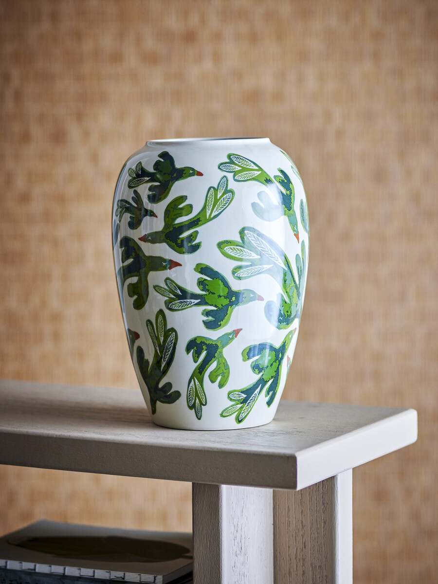 Bloomingville - Birdliva Vase - Multifarvet - Stentøj - H 33 Cm