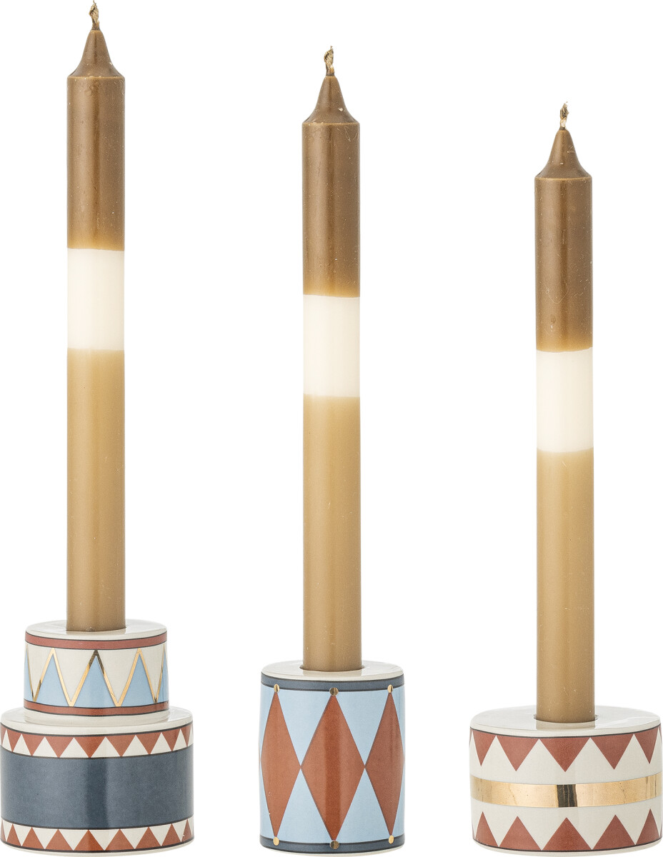 Bloomingville Lysestager - Bitja - Stentøj - Sæt Med 3