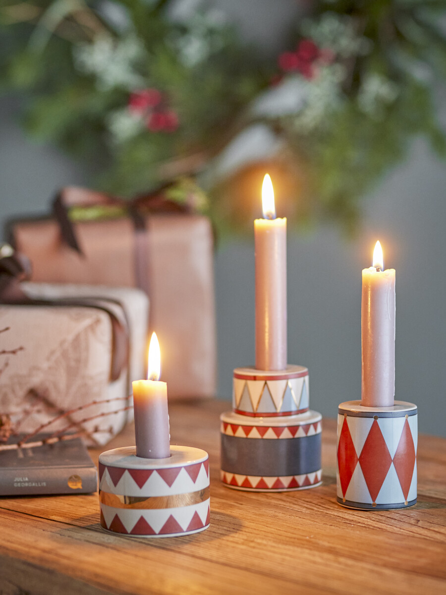 Bloomingville Lysestager - Bitja - Stentøj - Sæt Med 3