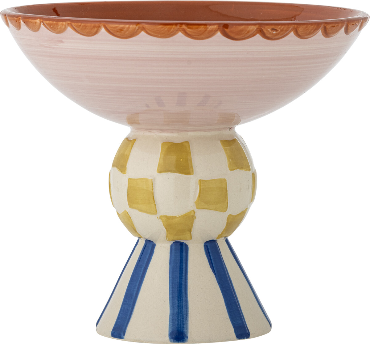 Bloomingville - Skål På Opsats - Bob - Stentøj - 23 5X21 Cm