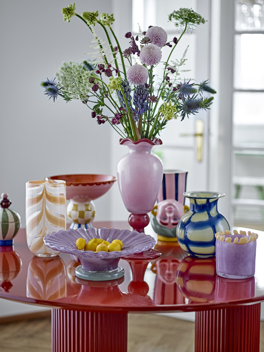 Bloomingville - Skål På Opsats - Bob - Stentøj - 23 5X21 Cm