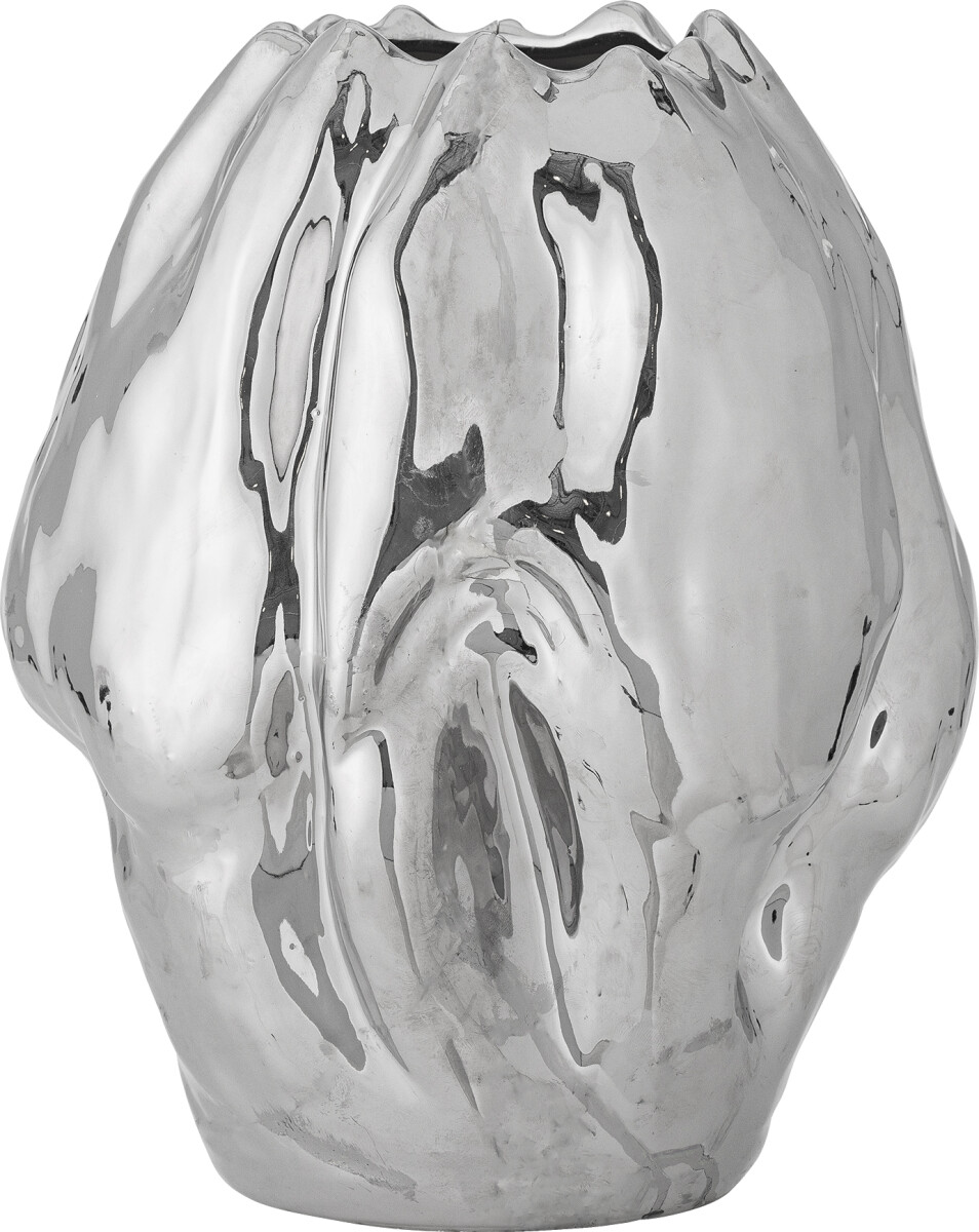 Bloomingville Vase - Bobby - Sølv - Stentøj - 29 Cm