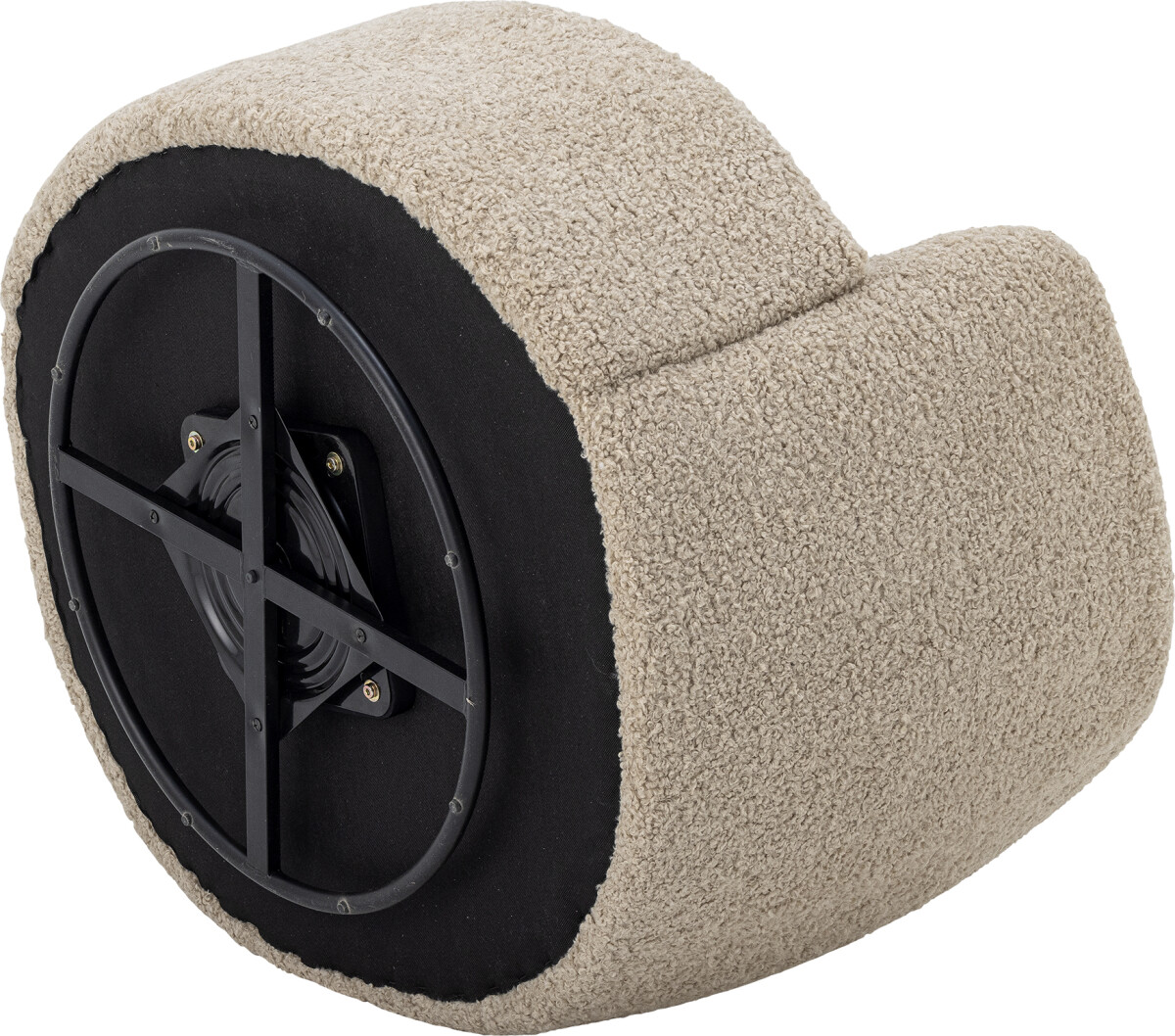 Bloomingville - Bocca Loungestol Med Drejefod - Natur - Polyester