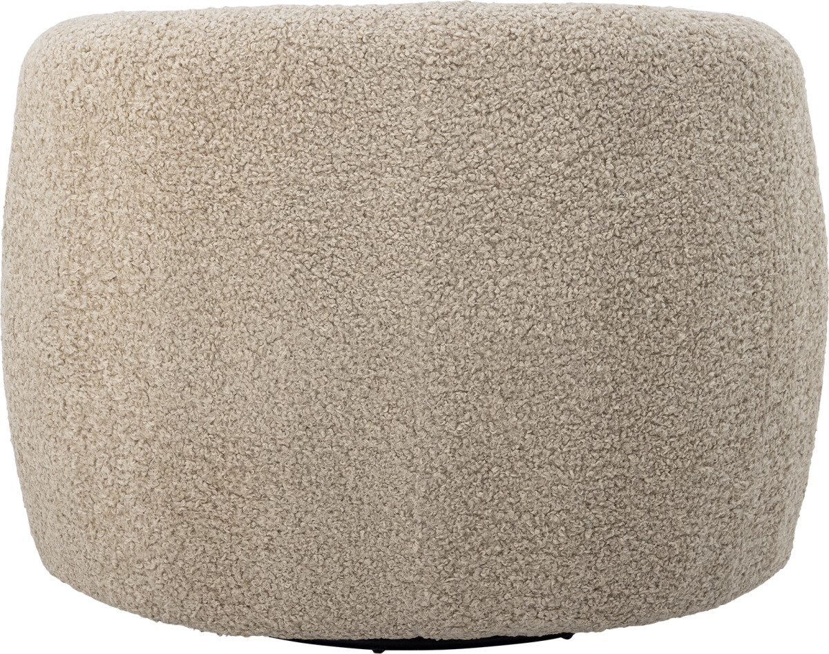Bloomingville - Bocca Loungestol Med Drejefod - Natur - Polyester