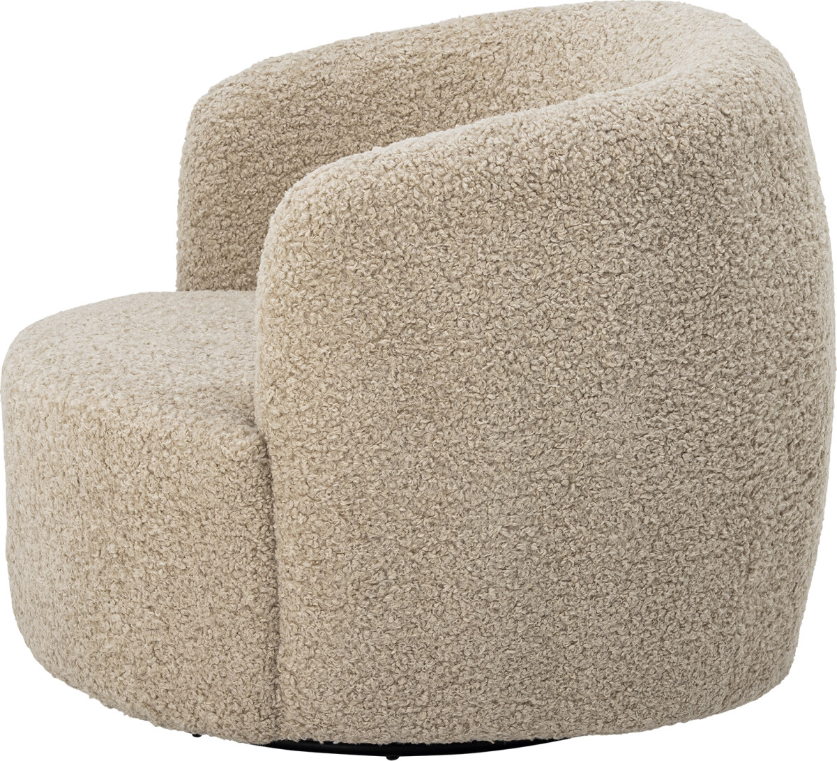 Bloomingville - Bocca Loungestol Med Drejefod - Natur - Polyester