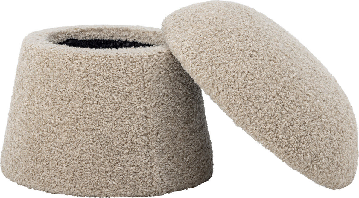 Bloomingville - Bocca Puf Med Opbevaring - Natur - Polyester