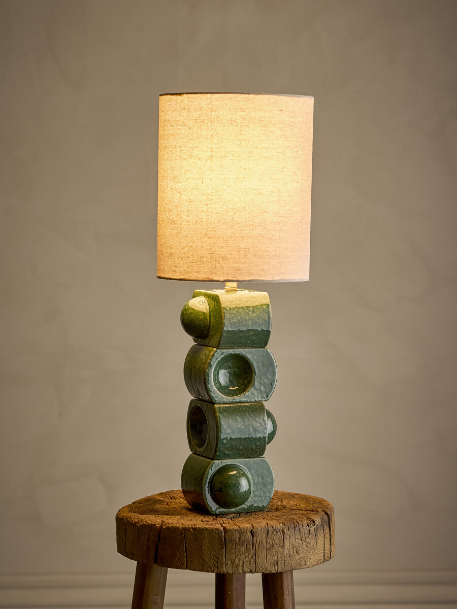 Bloomingville - Brady Bordlampe - Grøn - H 68 Cm - Keramik