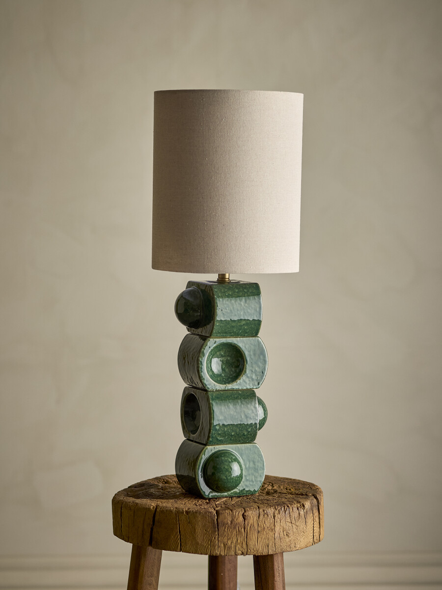 Bloomingville - Brady Bordlampe - Grøn - H 68 Cm - Keramik
