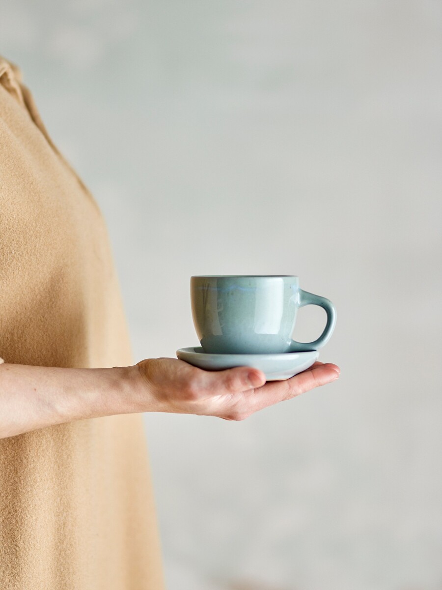 Bloomingville - Brenta Kopper Med Underkop - 8 Dele - Blå