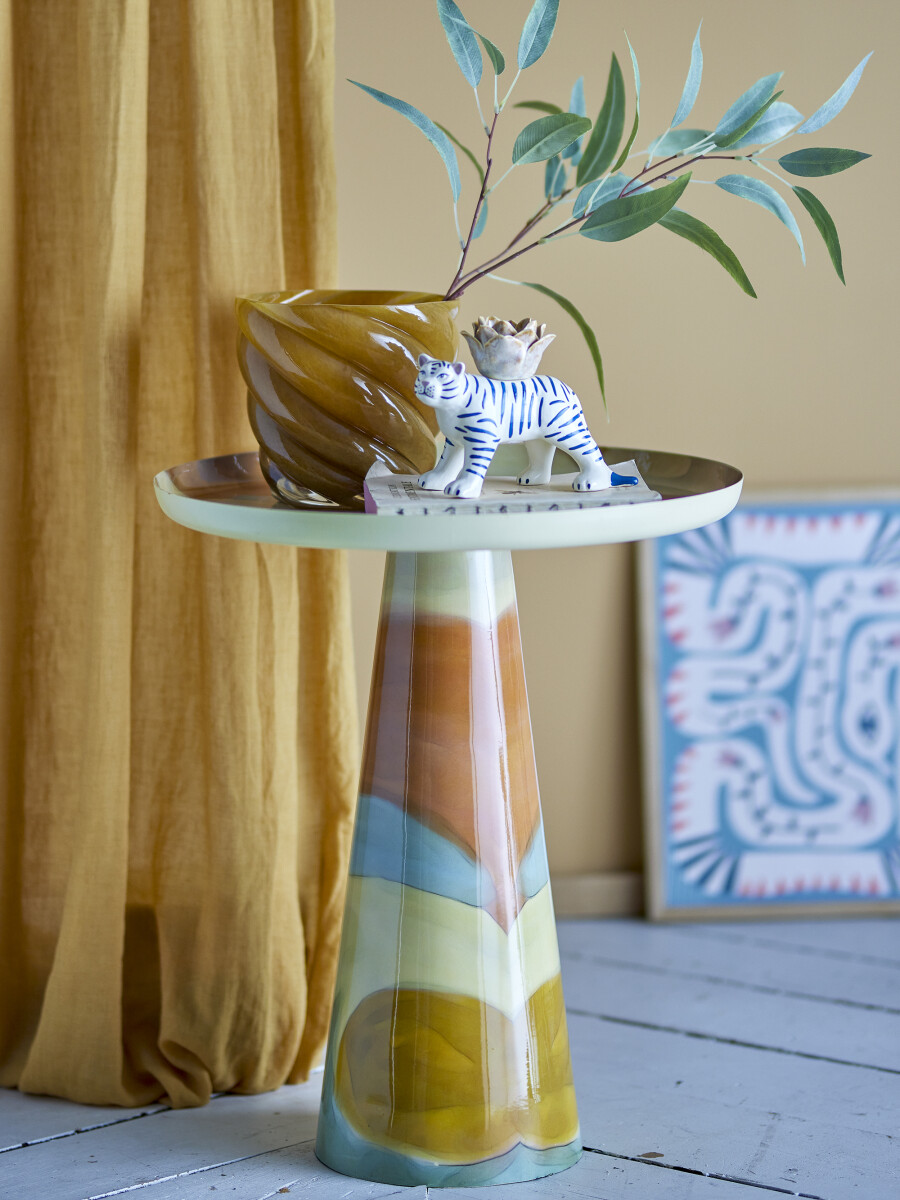 Bloomingville - Brooke Sidebord - Gul - Metal - Rundt