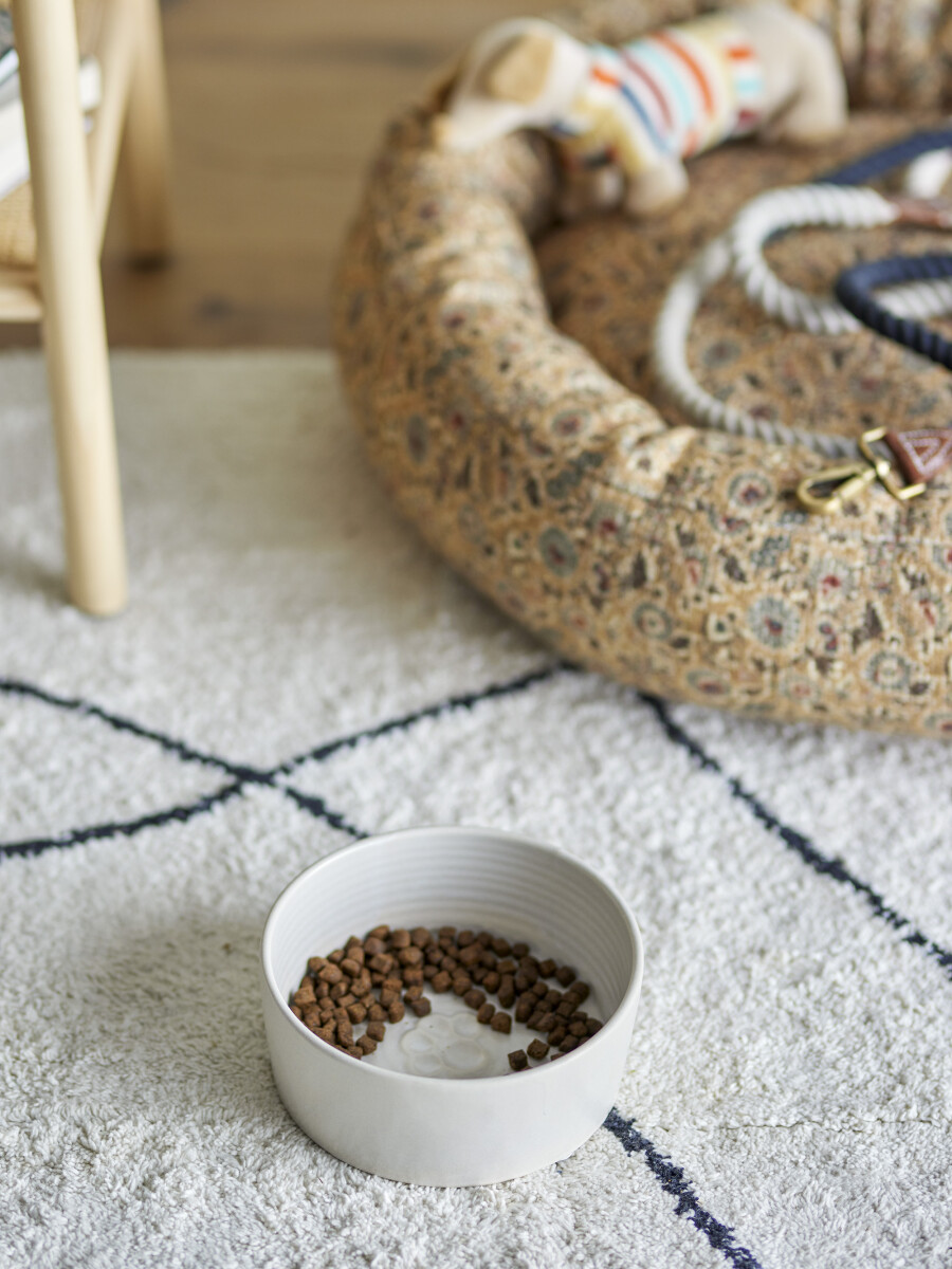 Bloomingville - Buddy Hundeskål - Hvid - Stentøj Keramik