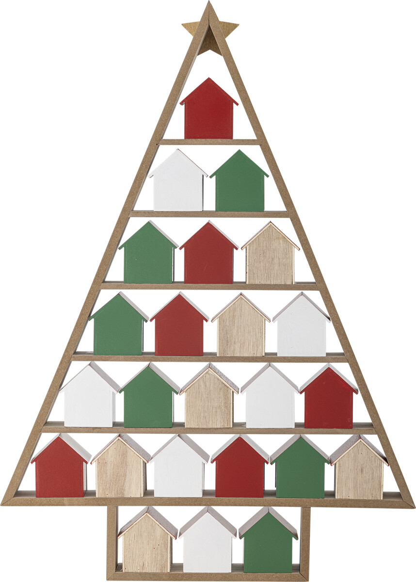 Bloomingville - Calvin Julekalender - Rød - Mdf