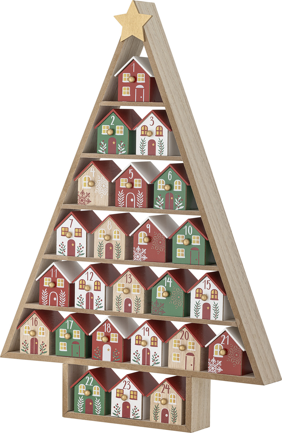 Bloomingville - Calvin Julekalender - Rød - Mdf
