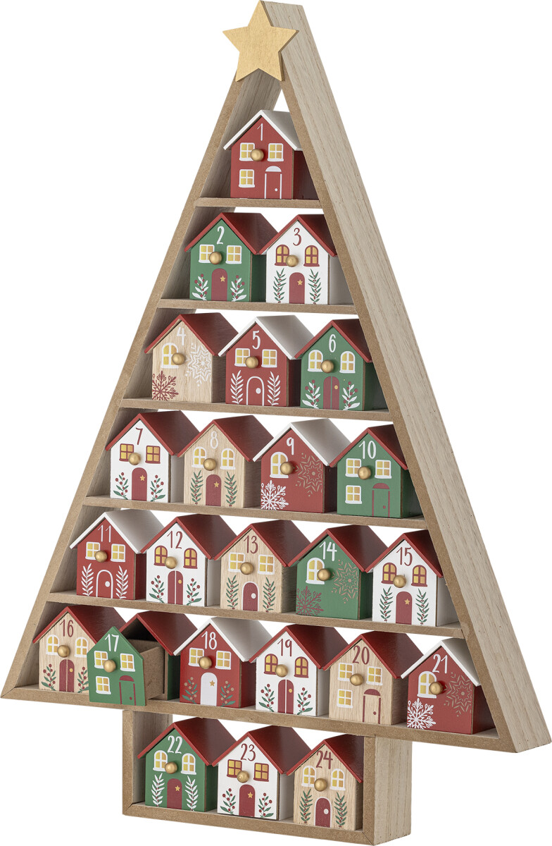 Bloomingville - Calvin Julekalender - Rød - Mdf