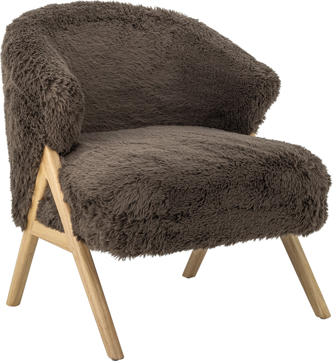 Bloomingville - Camino Loungestol - Indendørs - Brun - Gummitræ