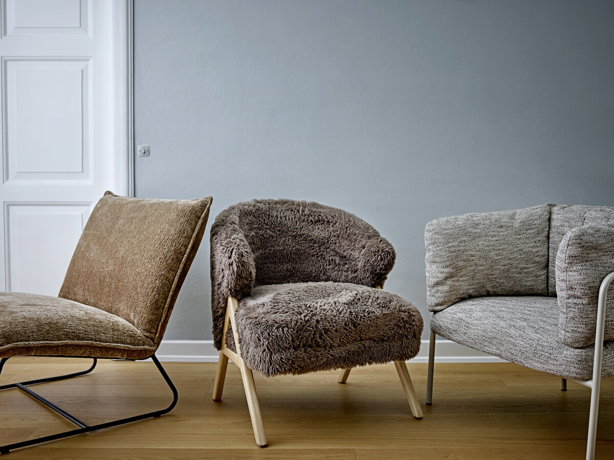 Bloomingville - Camino Loungestol - Indendørs - Brun - Gummitræ