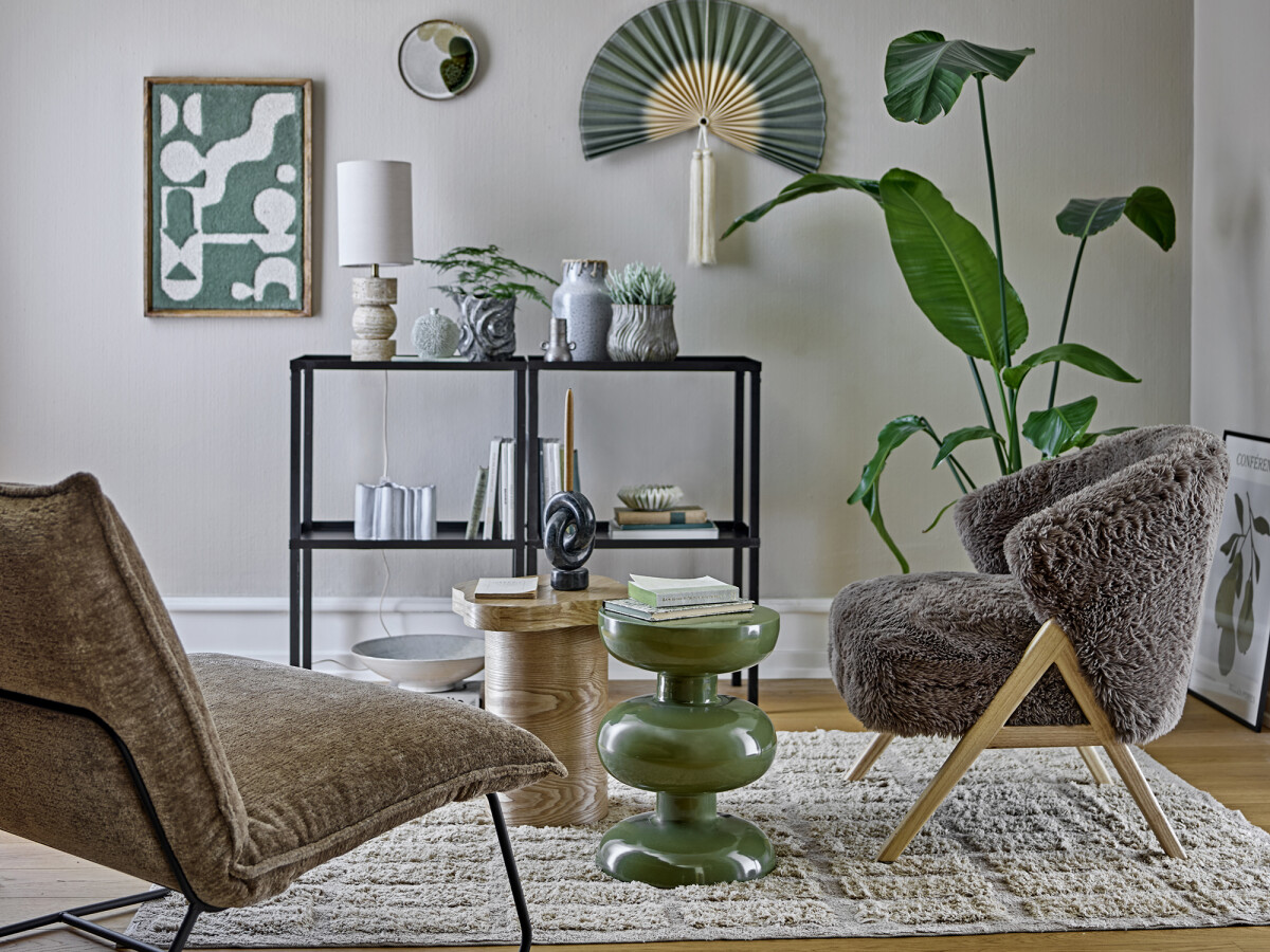 Bloomingville - Camino Loungestol - Indendørs - Brun - Gummitræ