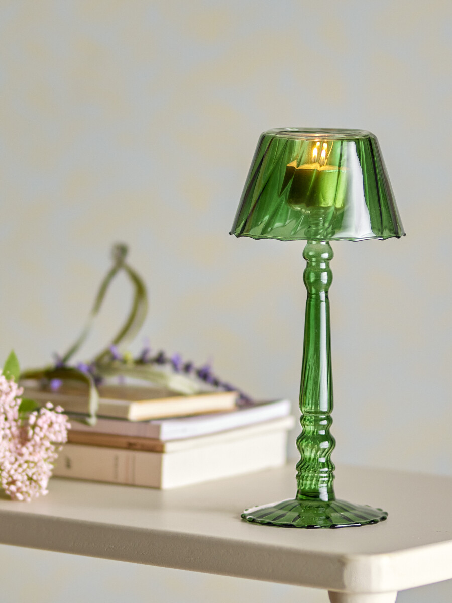 Bloomingville - Cisco Fyrfadsstage - Grøn - Glas