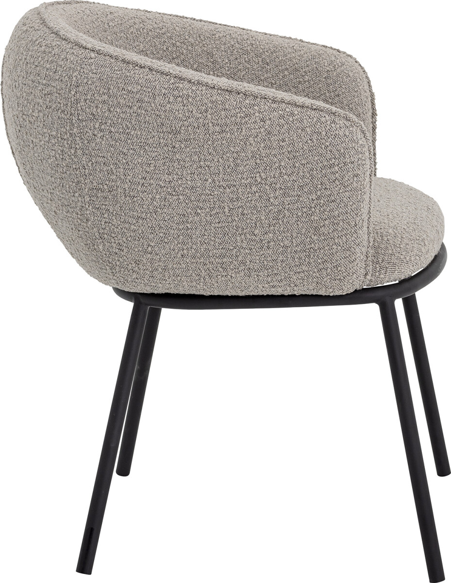 Bloomingville - Cortone Spisebordsstol Med Armlæn - Grå - Polyester