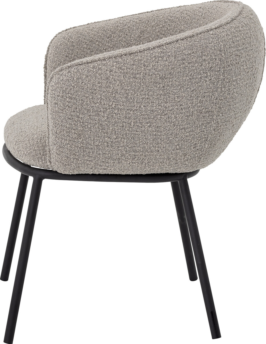 Bloomingville - Cortone Spisebordsstol Med Armlæn - Grå - Polyester