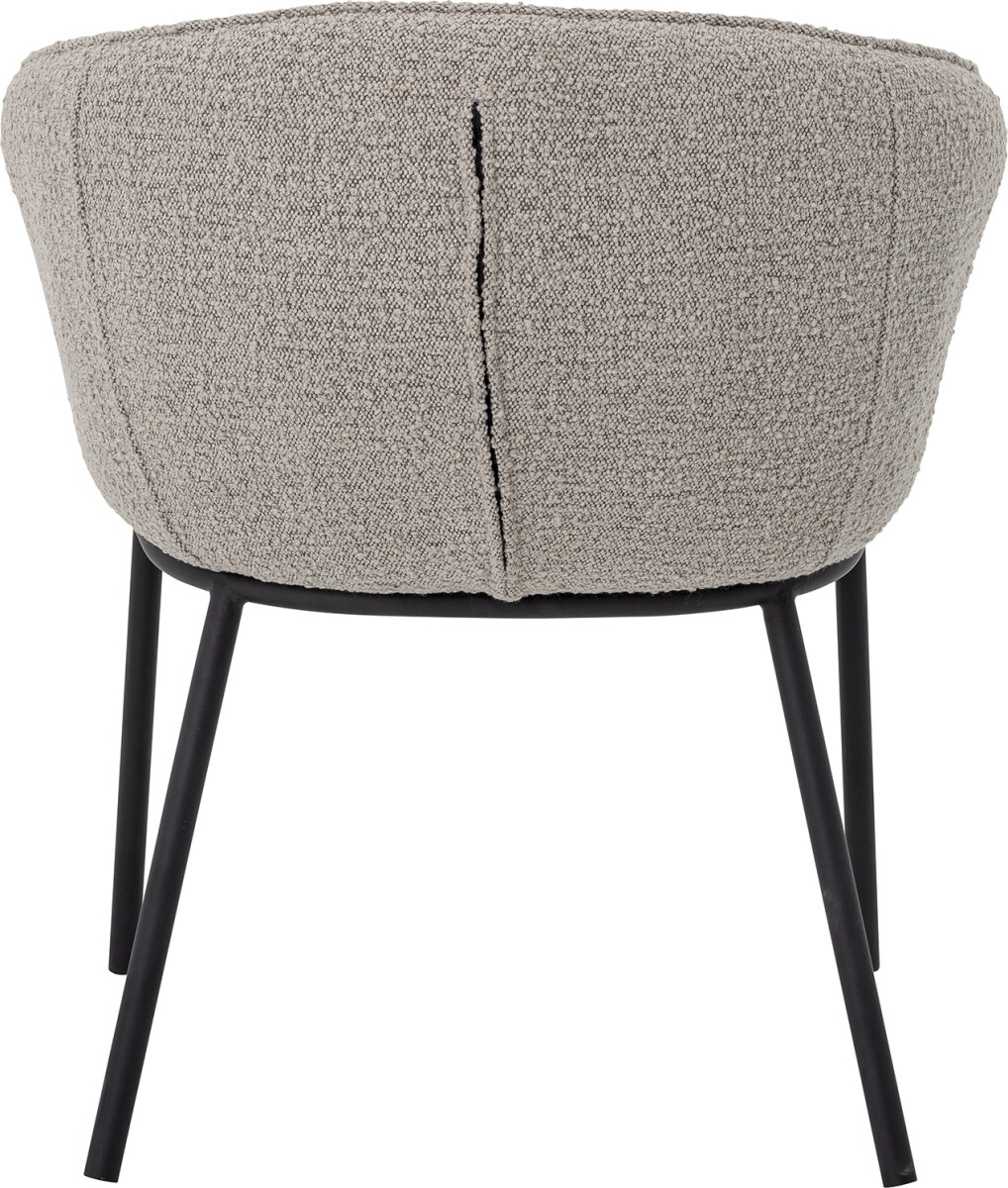 Bloomingville - Cortone Spisebordsstol Med Armlæn - Grå - Polyester