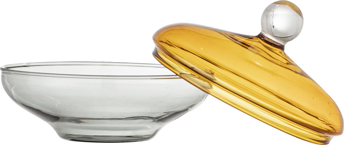 Bloomingville - Danni Krukke Med Låg - Gul - Glas