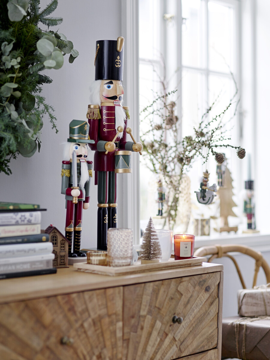 Bloomingville - Darren Nøddeknækker Figur - Grøn - Træ - 2 Stk