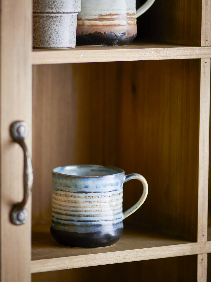 Bloomingville Krus - Deana - Blå - Stentøj - Sæt Med 4 - 380 Ml