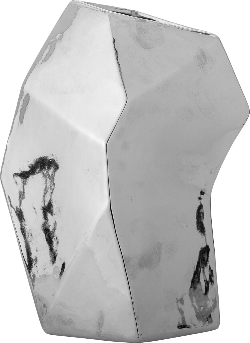 Bloomingville - Dimona Vase - Sølv - Stentøj Keramik - H 23 Cm
